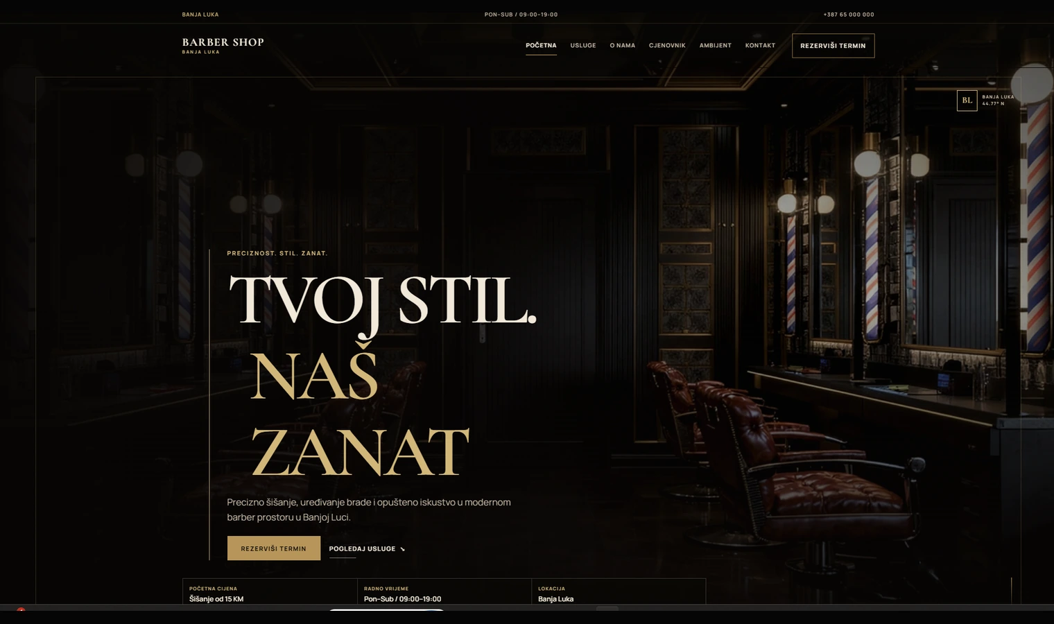 Barber Shop premium web sajt